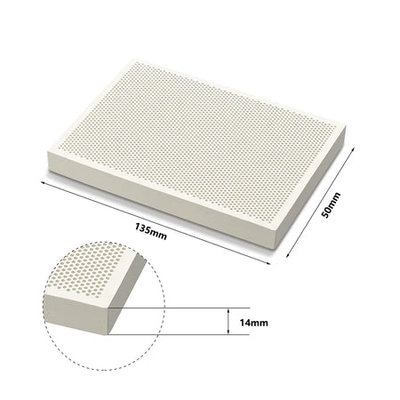 Honeycomb Ceramic Soldering Board with Special Needles for Jewelry Making Square 135x50x14mm