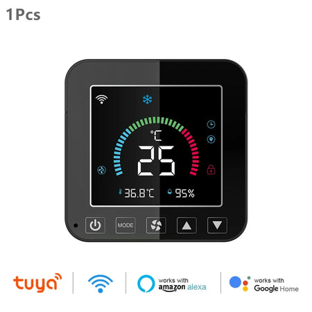 Tuya WiFi Thermostat: Smart IR Controller with LCD, Alexa &amp; Google Home black
