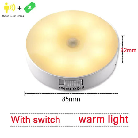 Smart LED Motion Sensor Light With switch-Warm / 5 PCS