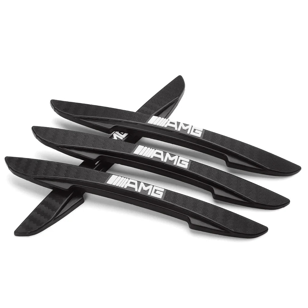 4PCS Black Car Door Edge Guard Protector Strips for Mercedes Benz AMG W204 W205 W211 W212 W213 A S M B C E R G Class For AMG