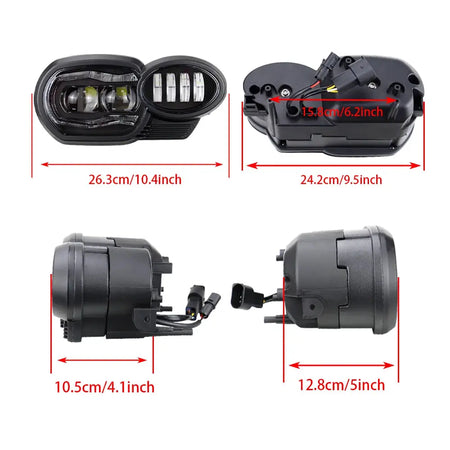 LED Headlight Hi/Low Beam with C-shaped Light for BMW K1200R 2005-2009 / K1300R 2010-2013 by InterCyprus Trading Ltd