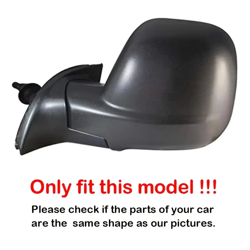 Pair Glossy Black Mirror Covers For Citroen Peugeot Berlingo 2012-2018 by InterCyprus Trading Ltd