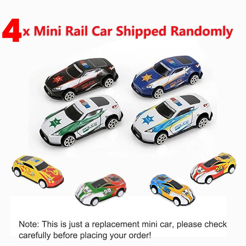Railway Racing Track Play Set &ndash; Educational Car Kit random 4 cars