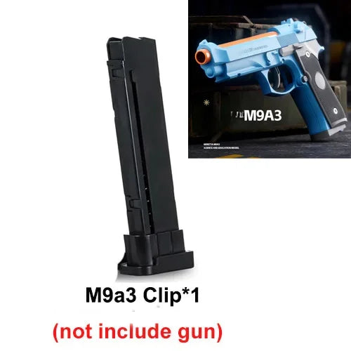 Continuous Shooting M9A3 Airsoft Pistol Shell Eject Empty Hanging Launcher Toy Gun Christmas Gift For Boys Adults Chip for M9A3