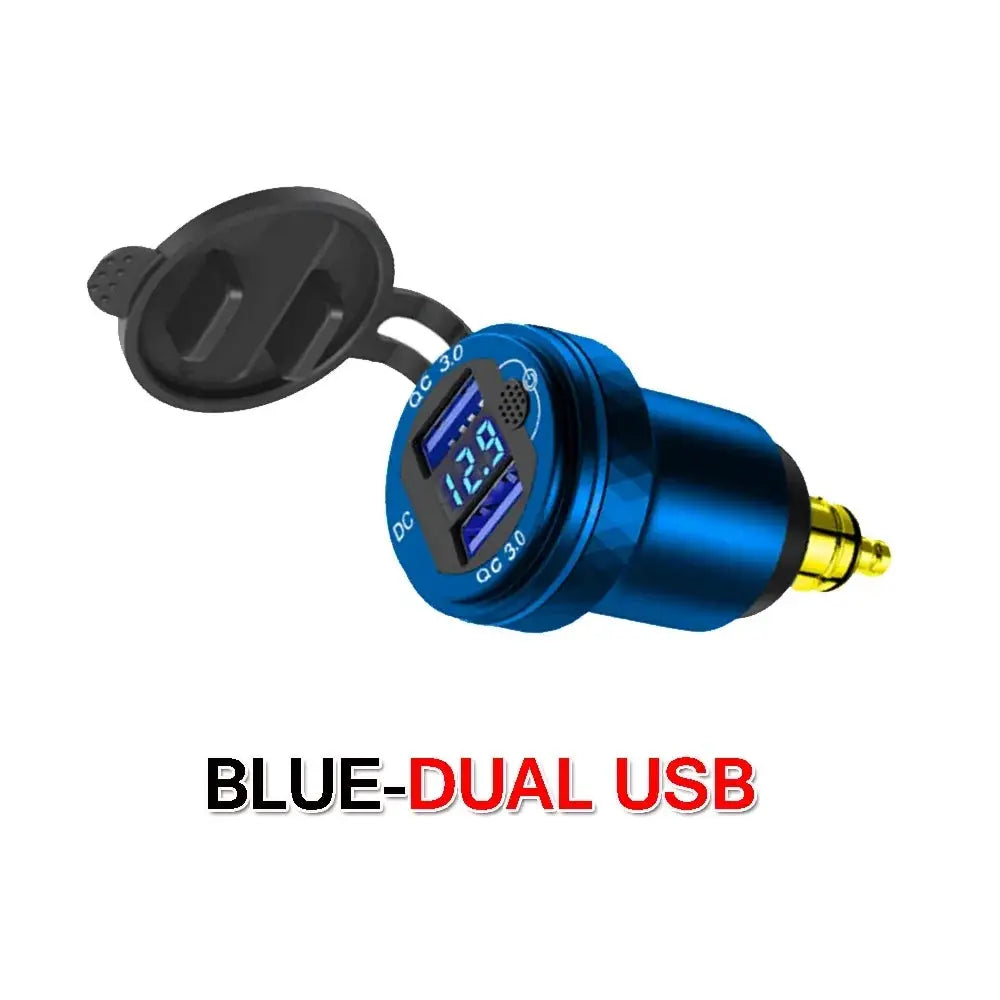 DIN Hella Plug USB PD 3.0 QC3.0 USB Charger Power Adapter Voltmeter with ON-Off Switch For BMW For Ducati For Tiger 900 800 by InterCyprus Trading Ltd