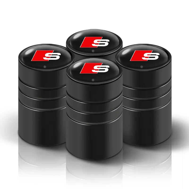 Audi S Line Tire Valve Caps 4Pcs &ndash; Easy Bolt In Fit D-S