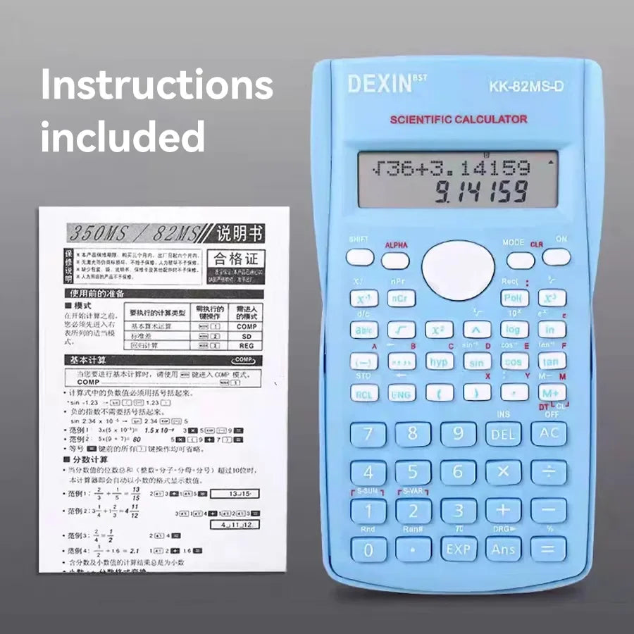 Multifunctional Scientific Calculator with Large Display for Students and Office Use