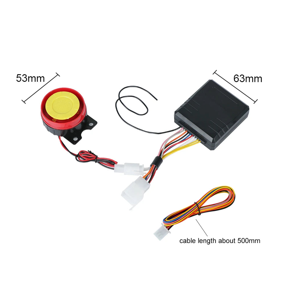 Bidirectioneel Motorfiets Alarmsysteem 12V, Afstandsbediening