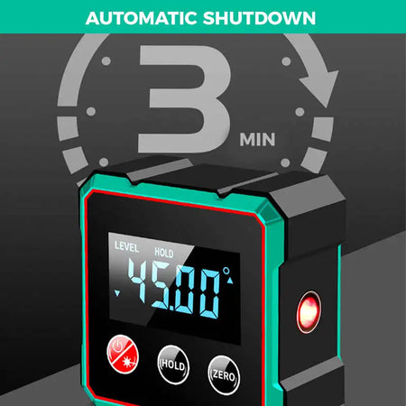 Magnetic Digital Angle Finder with Laser Gauge &amp; Level Features