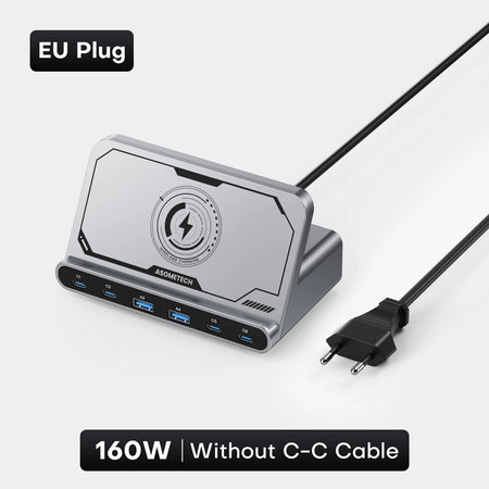 ASOMETECH 160W 7in1 USB C Fast Charging Station &ndash; Ultra-Fast Wireless Charging for Multiple Devices EU Plug