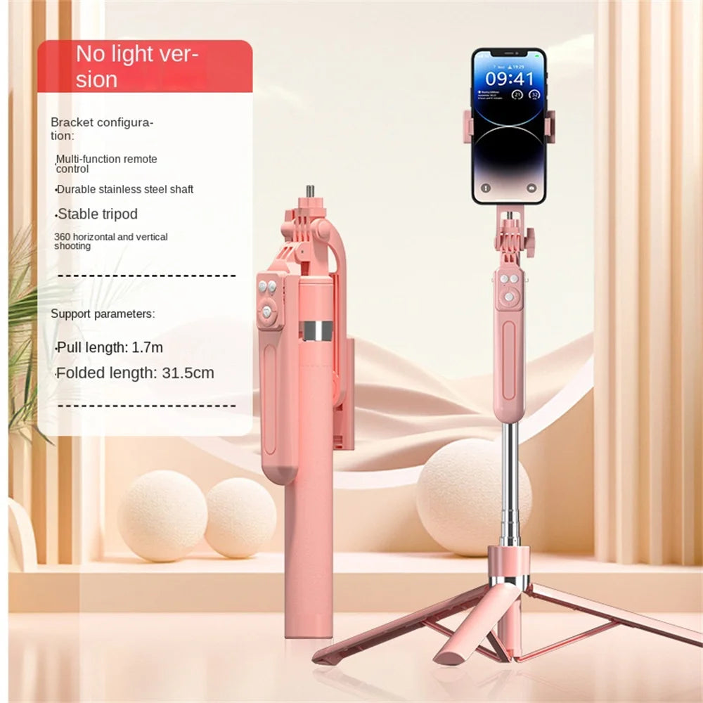 FGCLSY 1.7M Selfie Stick Tripod Pink