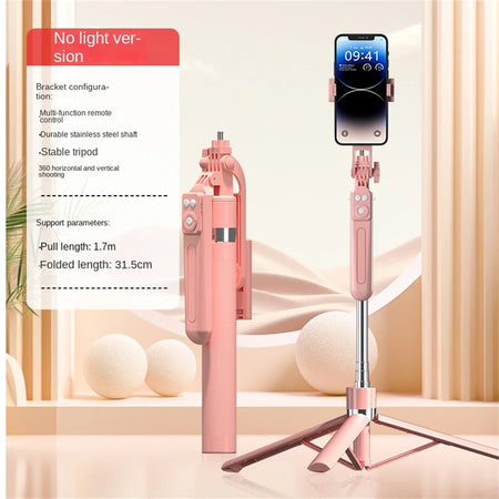 FGCLSY 1.7M Selfie Stick Tripod Pink