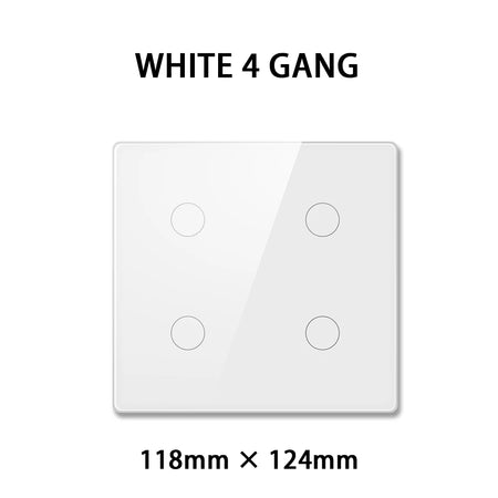 Brazilian Smart Touch Wall Switch - 4/6/8 Gang WiFi Voice Control white 4 gang 1