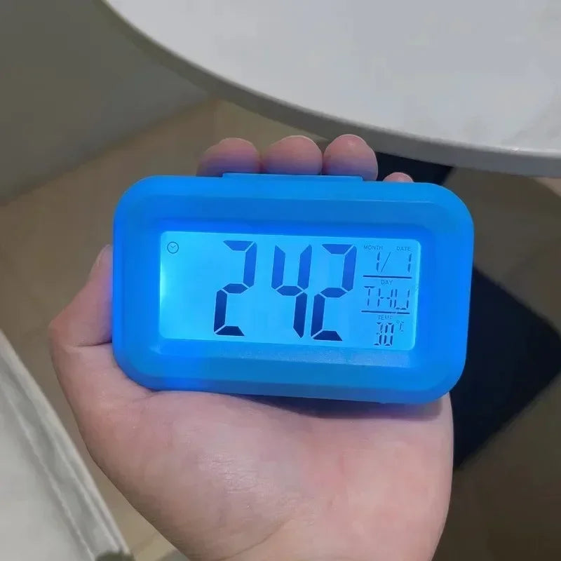 Multi-Function LED Digital Alarm Clock with Temperature and Date Display Blue