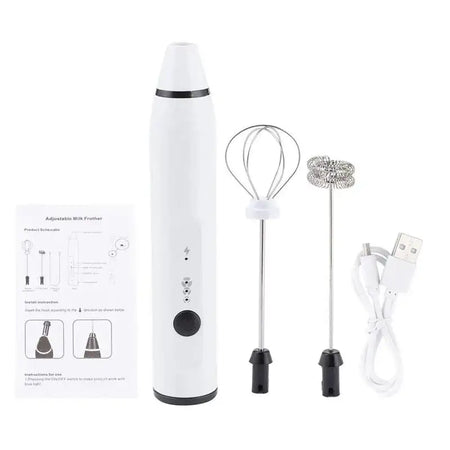 Mini USB Rechargeable Milk Frother Whisk Cappuccino