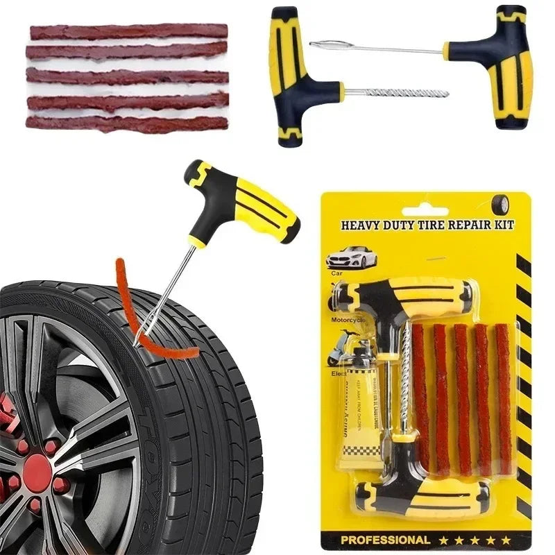 Car Tire Repair Kit - Durable, Portable, and Easy-to-Use with Super Glue