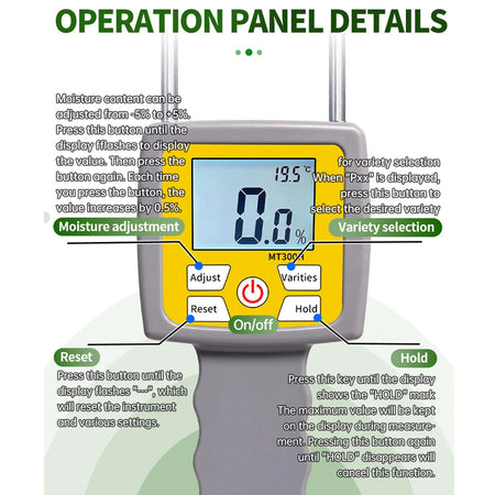3-Digital LCD Digital Display Hay Moisture Meter &ndash; Backlit