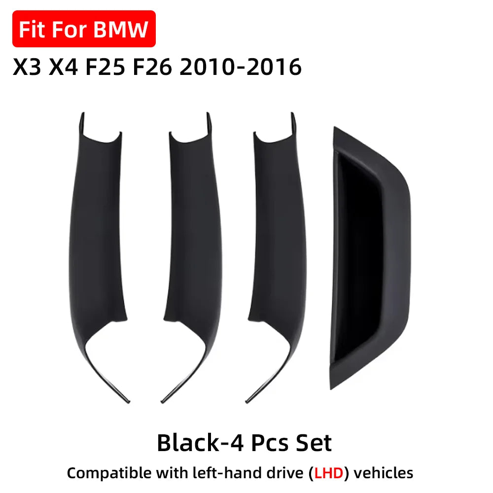 For BMW X3 X4 F25 F26 2010 2011 2012 2013 2014 2015 2016 LHD RHD Car Interior Door Handle Panel Pull Cover Black Beige Carbon by InterCyprus Trading Ltd