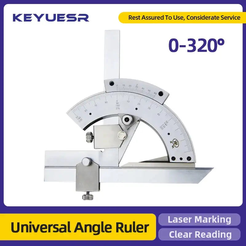 Universal Angle Ruler 320 Degrees Carbon Steel Protractor