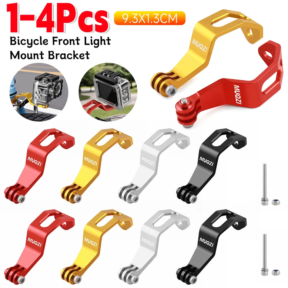 Кронштейн для крепления переднего фонаря на велосипед из алюминия для фонарика и спортивной камеры
