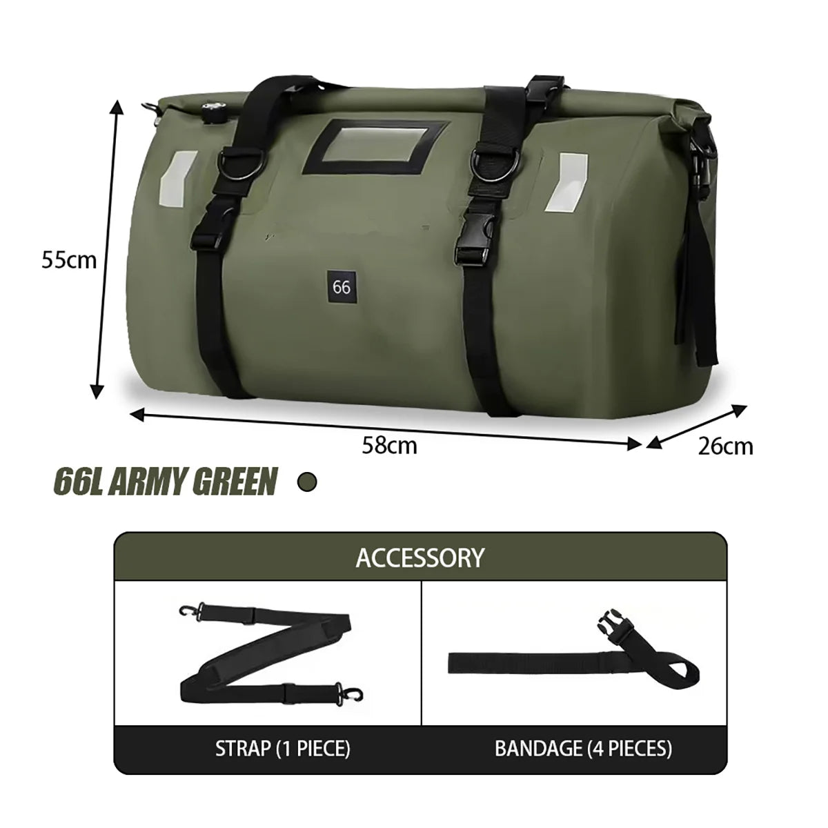 SOYAVISION Y-MC0052 &ndash; Waterproof Motorcycle Tail Bag