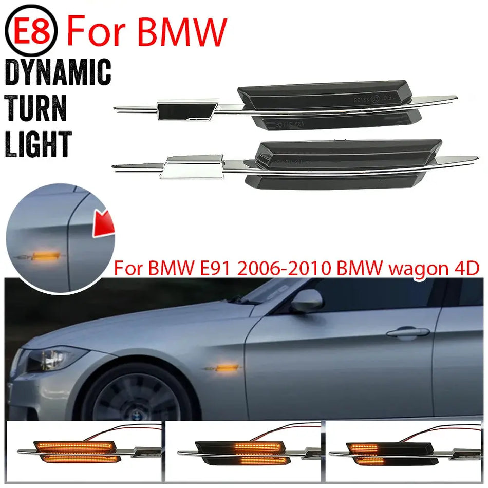 2Pcs Dynamic LED Turn Signal Light Amber for BMW E88 E90 E46 E60 E61 E91 by InterCyprus Trading Ltd