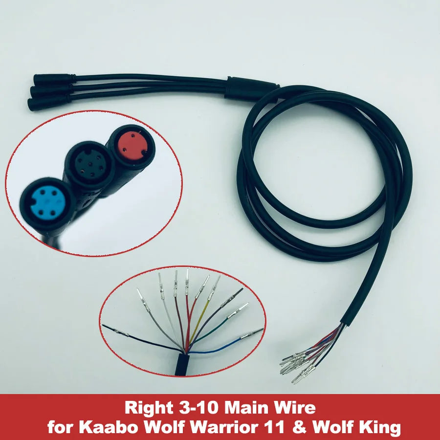 KWHEEL Main Wire Cable for Kaabo Wolf GT, PRO &amp; PRO+ Electric Scooters WW Right 3-10 Wire / CHINA