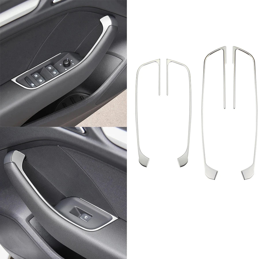 Рамка для переключателя подъема подлокотника для Audi A3 8V 2013-2019, защита центральной консоли из нержавеющей стали