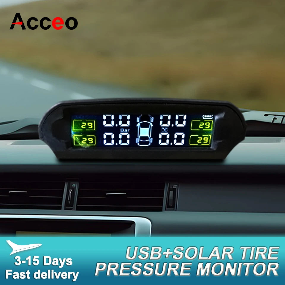 ACCEO K43 TPMS Sensor &ndash; Solar And USB Charging Monitor
