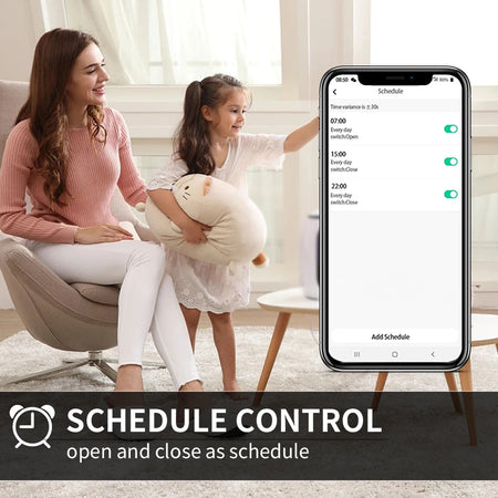 Smart Tuya Electric Curtain Motor with WiFi/Zigbee &amp; RF Remote
