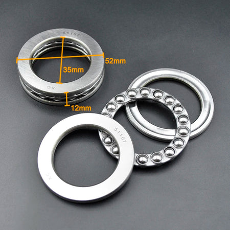 Thrust Ball Bearings 51100-51108 &ndash; High Precision Steel 51107 35x52x12mm / CHINA / 10Pcs