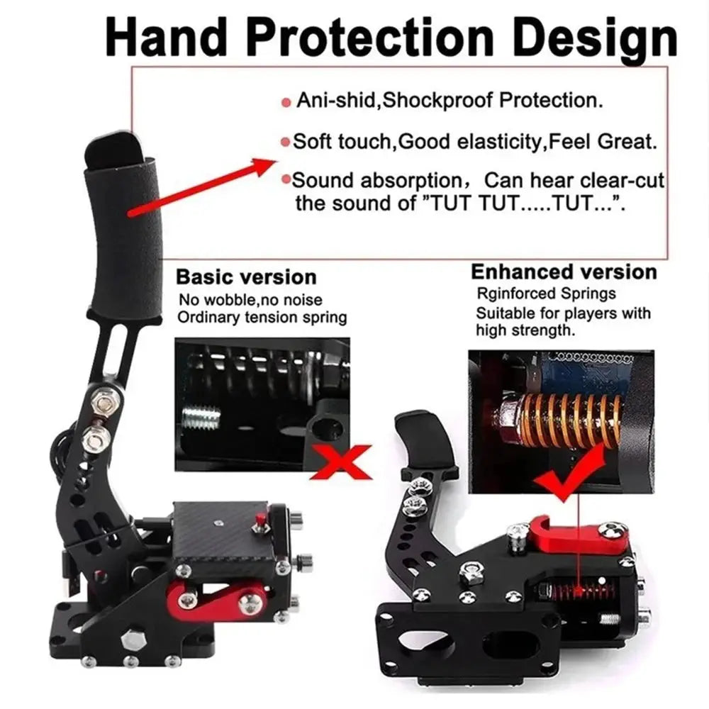 Universal PC USB Handbrake& Handbrake Accessory & Fixed BracketEnhance Tension For G25/27/29 T300 T500 Racing Games Dirt Rally by InterCyprus Trading Ltd
