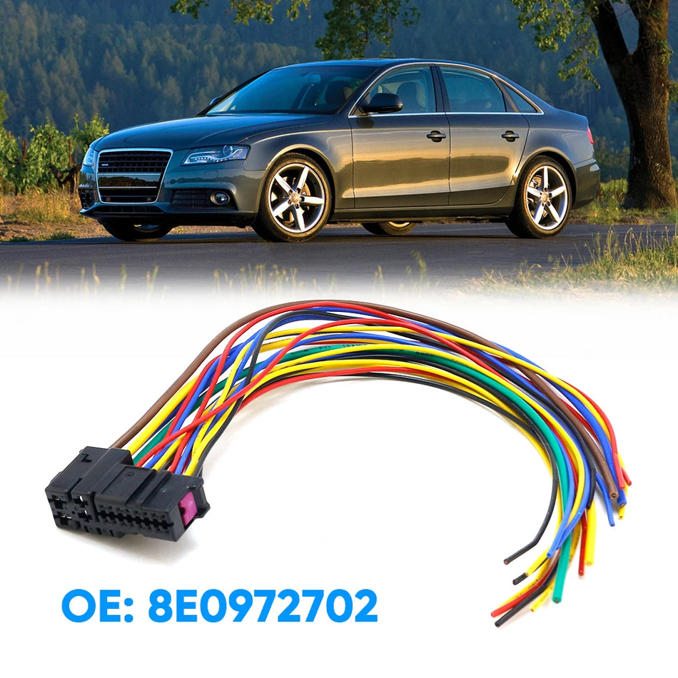 Durų laidų jungties remonto rinkinys Volkswagen ir Audi 8E0972702 kairėje ir dešinėje įskaitant tarpiklio spaustuko jungties schemą