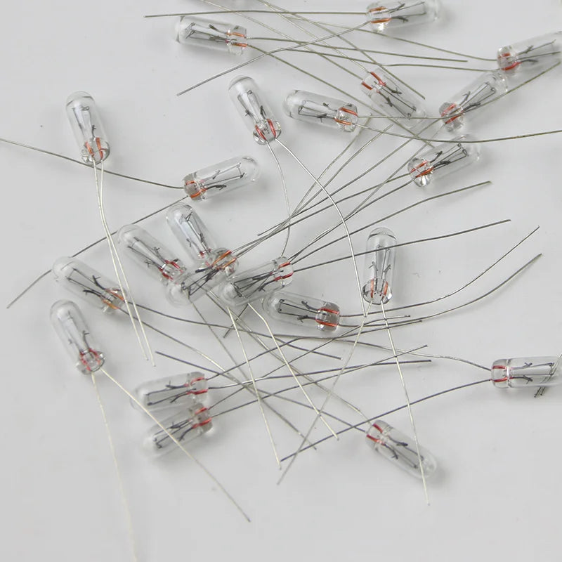 50Pcs 5mm 4mm 3mm Clear 12V Mini Bulb Of Wheat Rice Bulbs Switch Button Bulbs Indicator Bulb Tungsten Lamp Accessories
