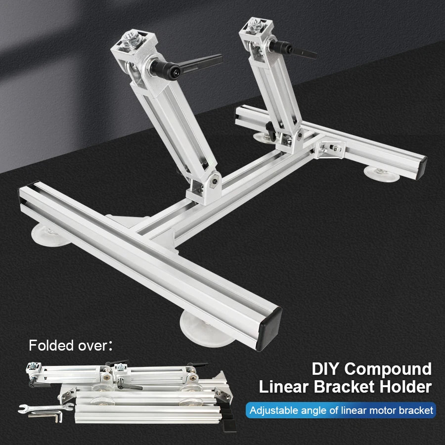 Nastavljiv aluminijast stojalo za DIY linearni aktuator s nerjavečim nosilcem