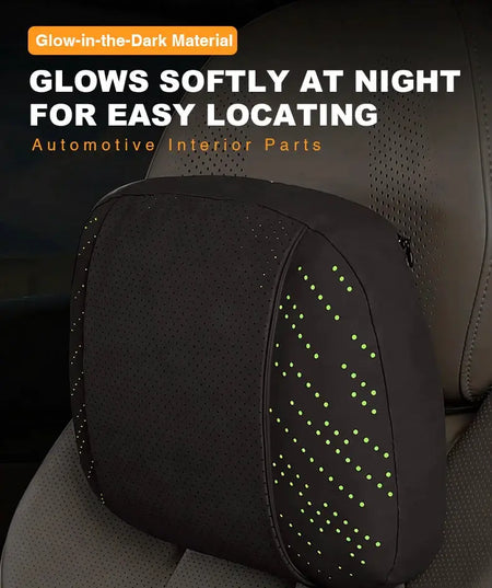 Vtear Universal Car Neck Pillow Lumbar Support Headrest Cushion Memory Foam Luminous Breathable Perforated Interior Accessories by InterCyprus Trading Ltd