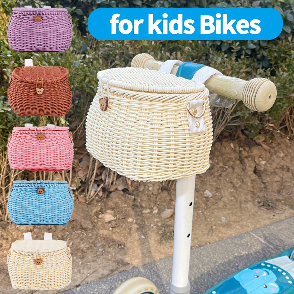 Καλάθι Χειρολαβής Ρατάν Με Καπάκι Πάνιερ Ρυθμιζόμενες Λουρίδες