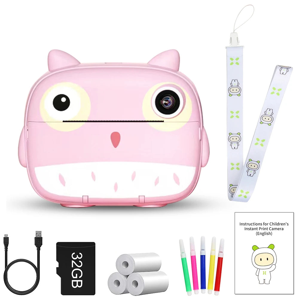 9IMOD Instant Print Camera for Kids - 2.4inch 1080P Selfie &amp; Video