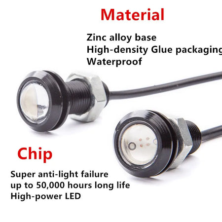 KEVANLY 4Pcs Eagle Eye LED Daytime Running Lights &ndash; Super Bright Visibility