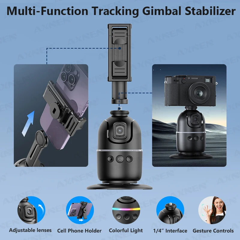 AXNEN P03 Gimbal Stabilizer &ndash; AI 360 Face Tracking