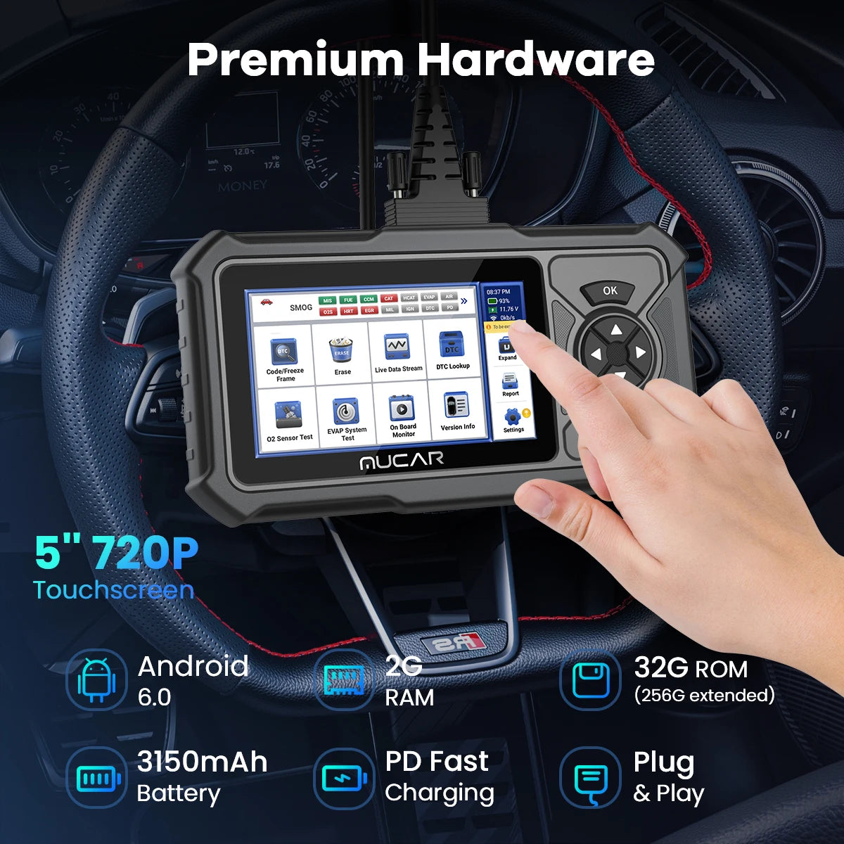 MUCAR CDE900 Pro OBD2 Scanner &ndash; Full System Diagnostics