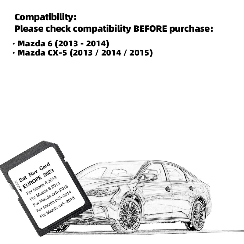 Mazda 6 CX-5 GPS Map Update 2023 &ndash; Europe Maps Included