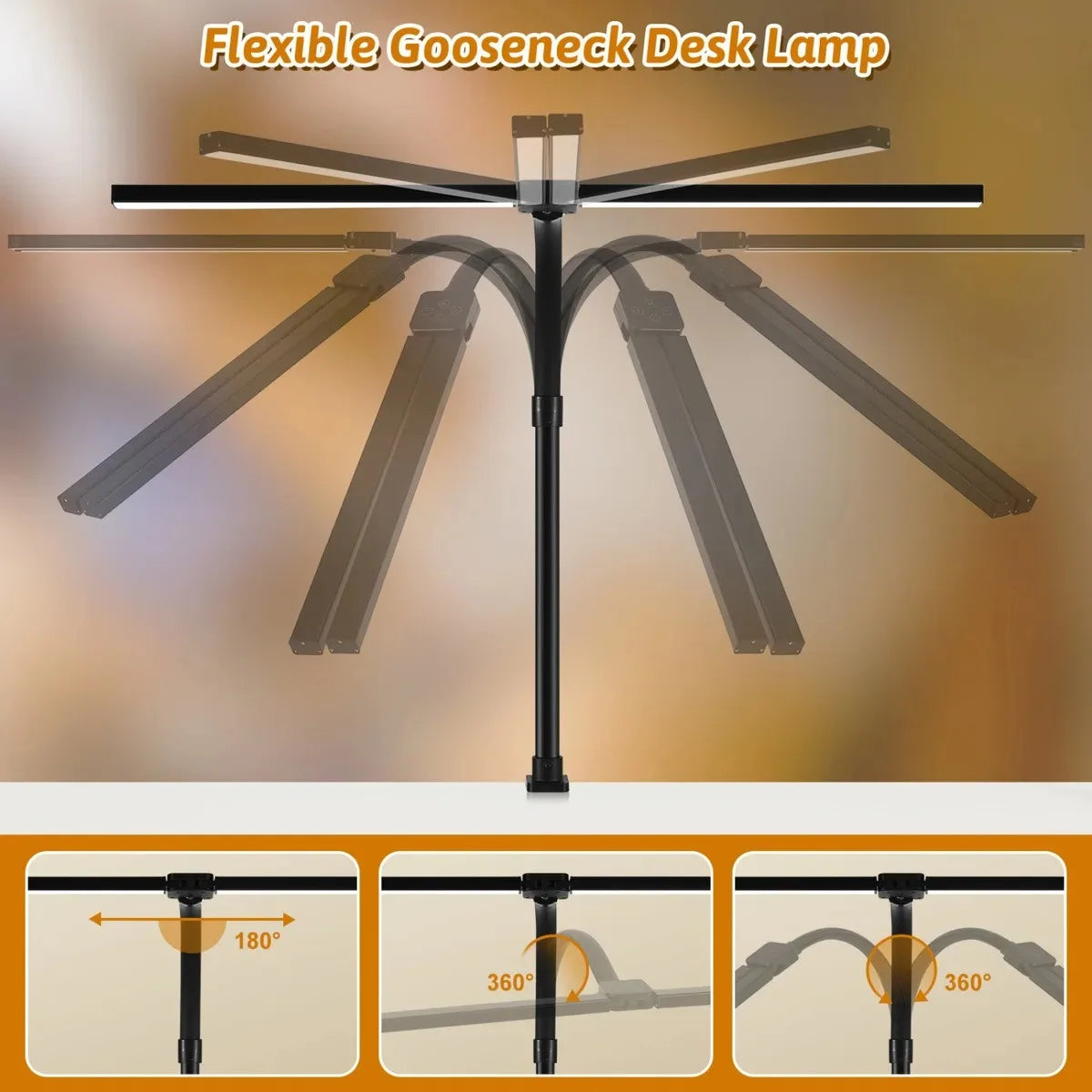 LED Desk Lamp Double/Single Head &ndash; Stepless Dimmable