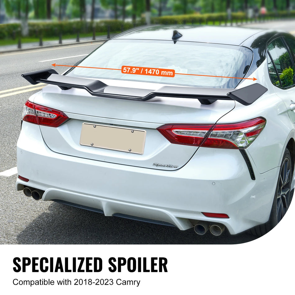 Spoiler GT Wing per Camry 2018 2023 Nero ABS