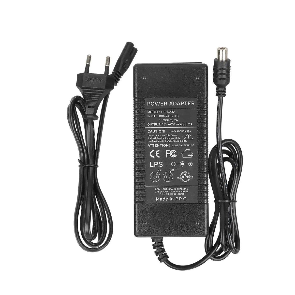 42V 2A Multi-Voltage Lithium Battery Charger for Electric Scooters and Bikes