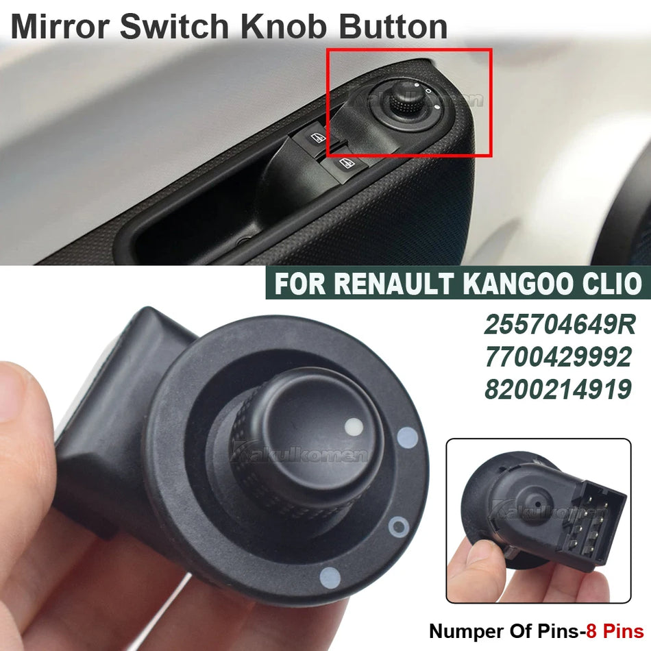 Comutator de oglindă laterală electrică ABS de înlocuire pentru Renault Kangoo