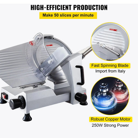 320W 12 Inch Electric Meat Slicer For Deli Cheese