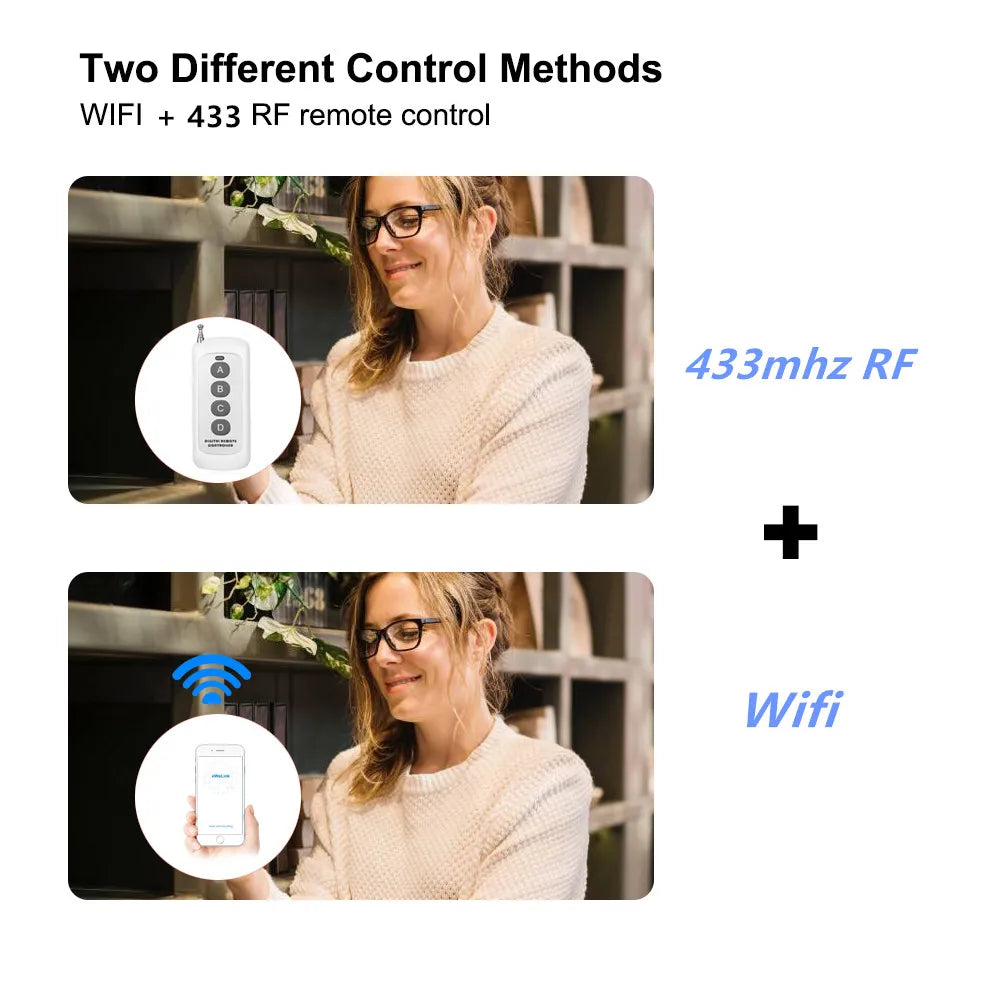 1CH RF Smart Switch - WiFi Remote Control for Garage Doors &amp; Home Automation