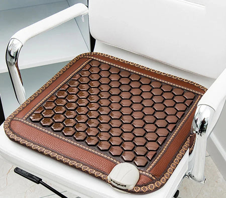 Jade Tourmaline Mattress Massager Cushion &ndash; Heated Seat A type / EU Plug / 220 V