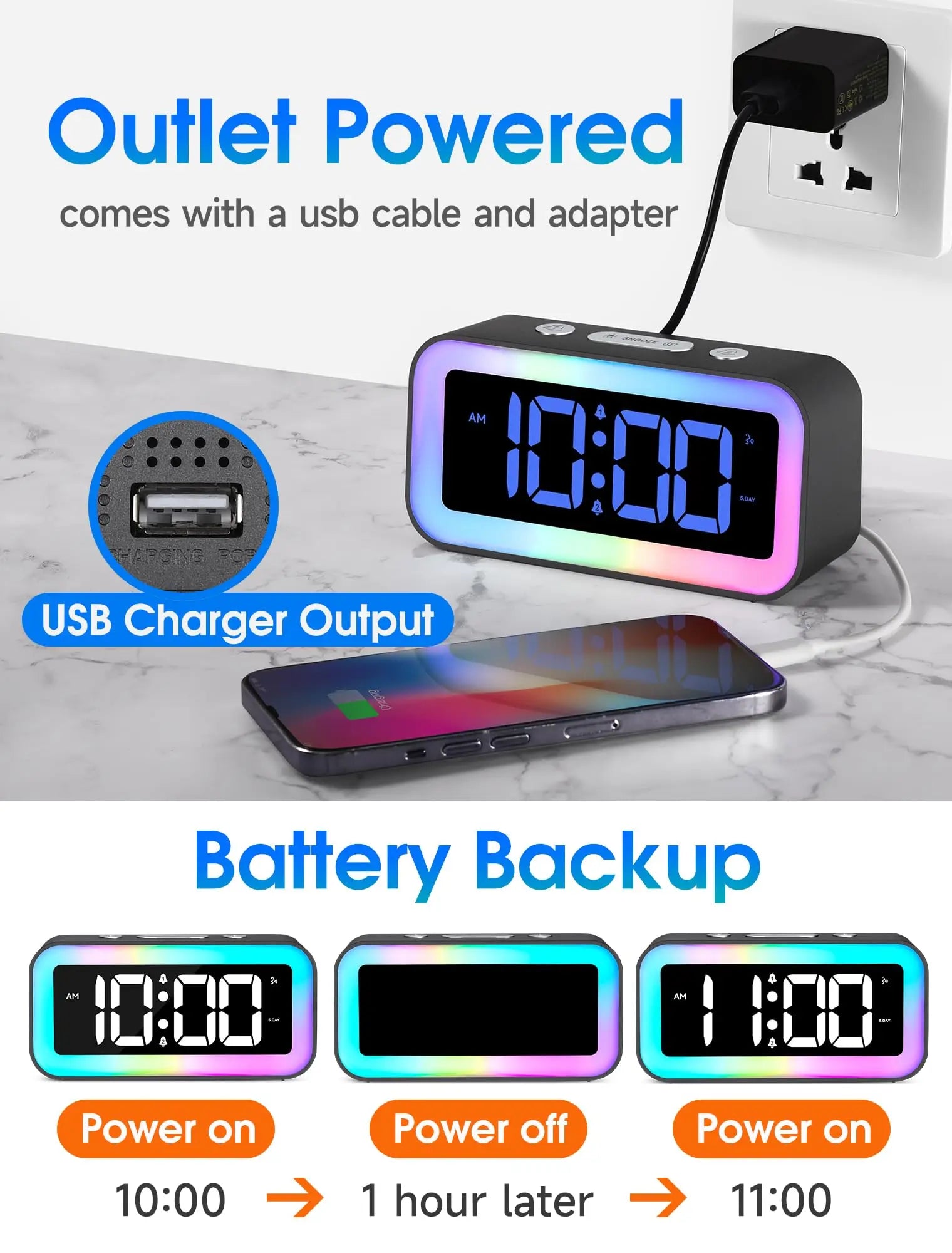 Smart LED Voice-Controlled Alarm Clock